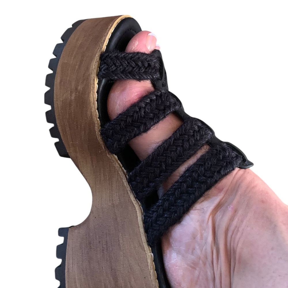 New Matisse Daze Jute Platform Sandals in Black - Picture 15 of 15